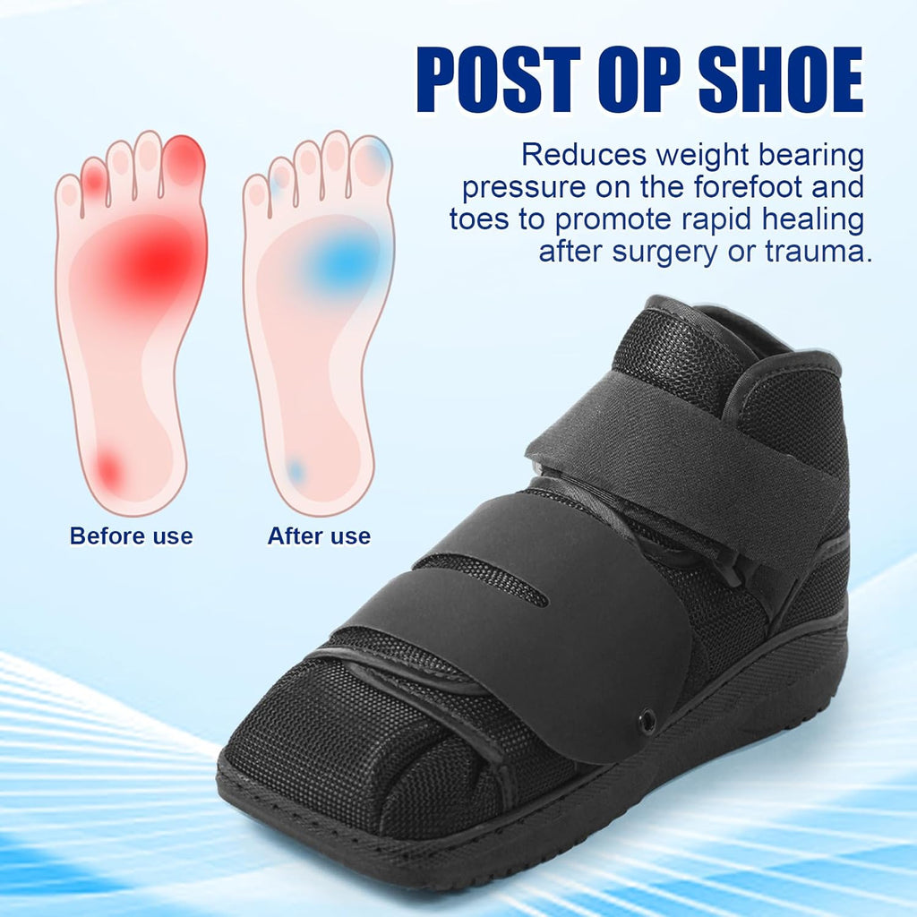Closed Post Op Shoe, Post Op Shoes, Fracture Medical Walking Shoes for Men and Women-Post Surgery or Operation Foot Support